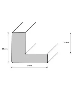 Holzrahmen D416 Schattenfugenrahmen Schwarz
