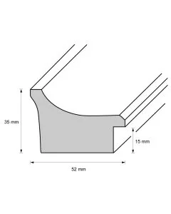 Holzrahmen D418 Weiß-Rosè