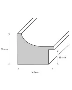 Holzrahmen D423 Schwarz-Silber