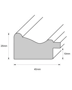 Holzrahmen D456 Weiß