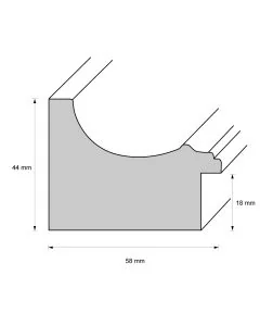 Holzrahmen D581 Blau, gekalkt
