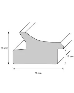 Holzrahmen D602 Blau
