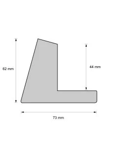Holzrahmen D639 Schattenfugenrahmen Silber, oxidiert