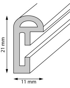 Einzelstück (731): Rahmen aus Kunststoff 21 cm x 29,7 cm Schwarz 