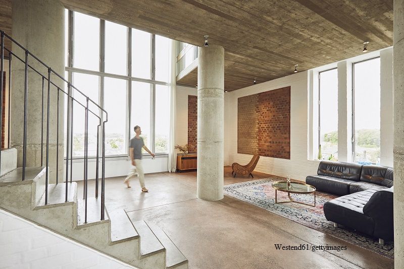 Modernes Wohnzimmer im Bauhaus Stil