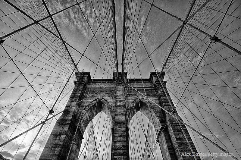 Brooklyn Bridge Foto in Schwarzweiß