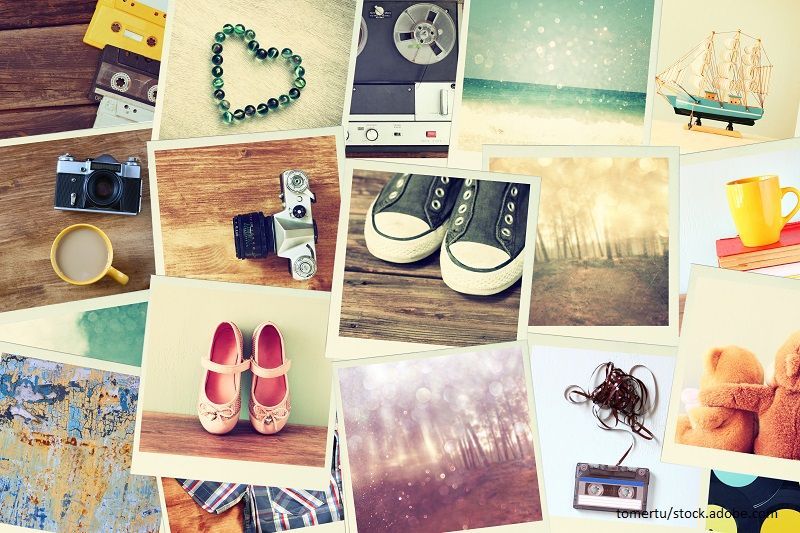 Bilder Collage aus Polaroid Fotos